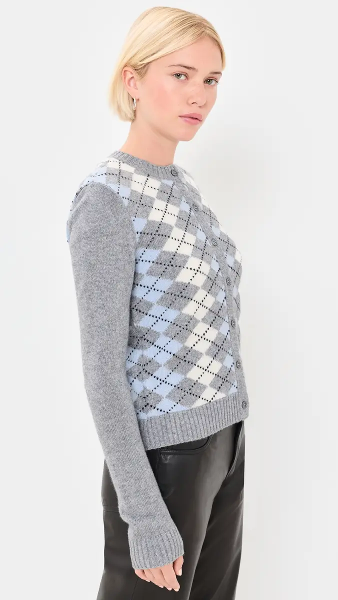 Guizio Argyle June Relaxed Cardigan | Thumbnail 4 Guizio Argyle June Relaxed Cardigan | Thumbnail 4