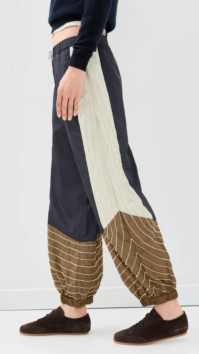 Sea Quinn Embroidered Beaded Joggers | Thumbnail 4 Sea Quinn Embroidered Beaded Joggers | Thumbnail 4