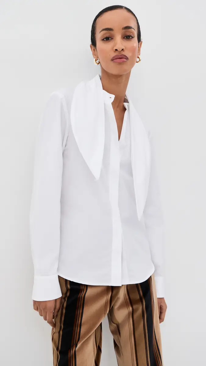 TWP CB Shirt with Tie White | Thumbnail 2 TWP CB Shirt with Tie White | Thumbnail 2