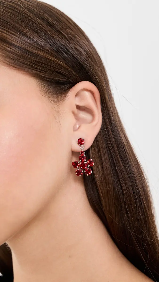 Simone Rocha Mini Daisy Drop Earrings | Thumbnail 3 Simone Rocha Mini Daisy Drop Earrings | Thumbnail 3