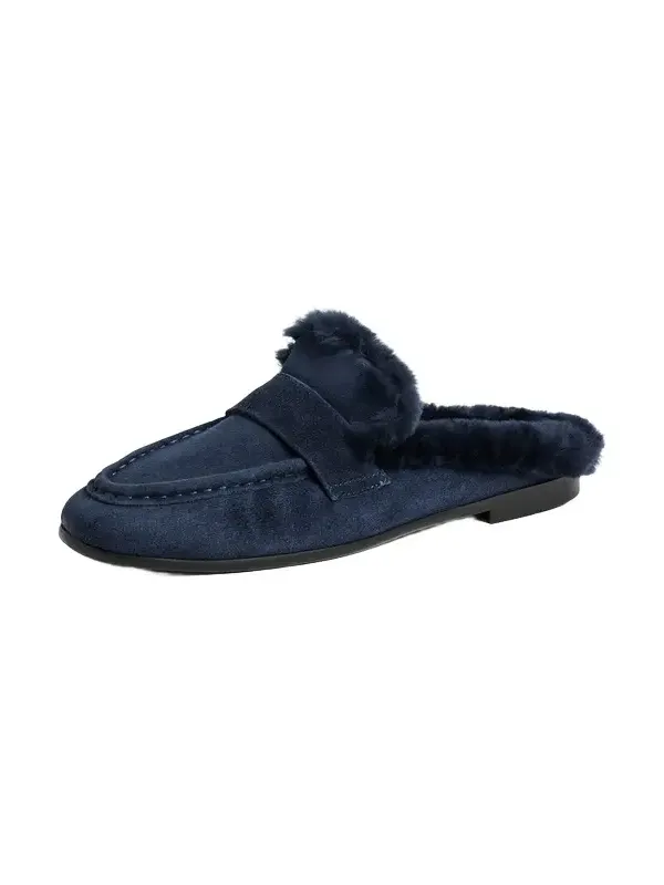 Black Suede Studio Theo Loafers