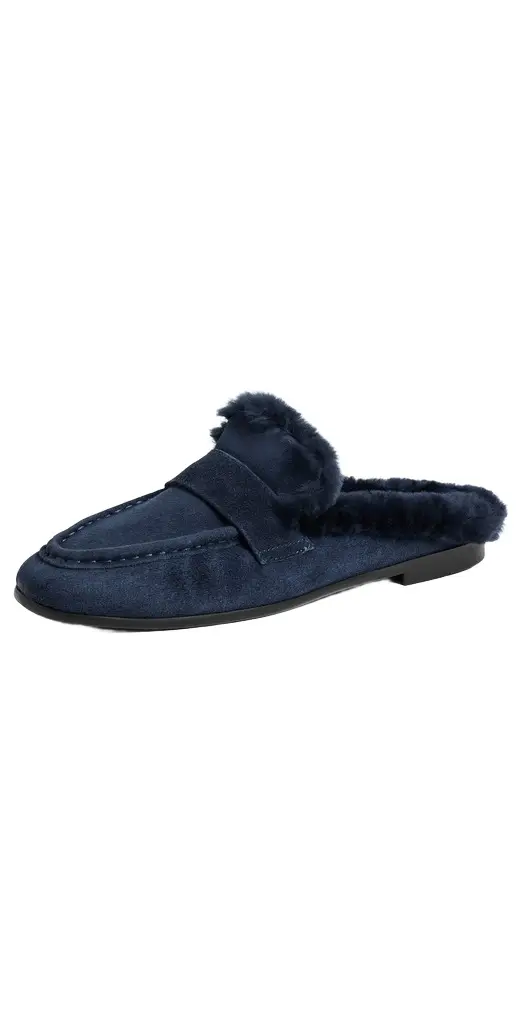 Black Suede Studio Theo Loafers