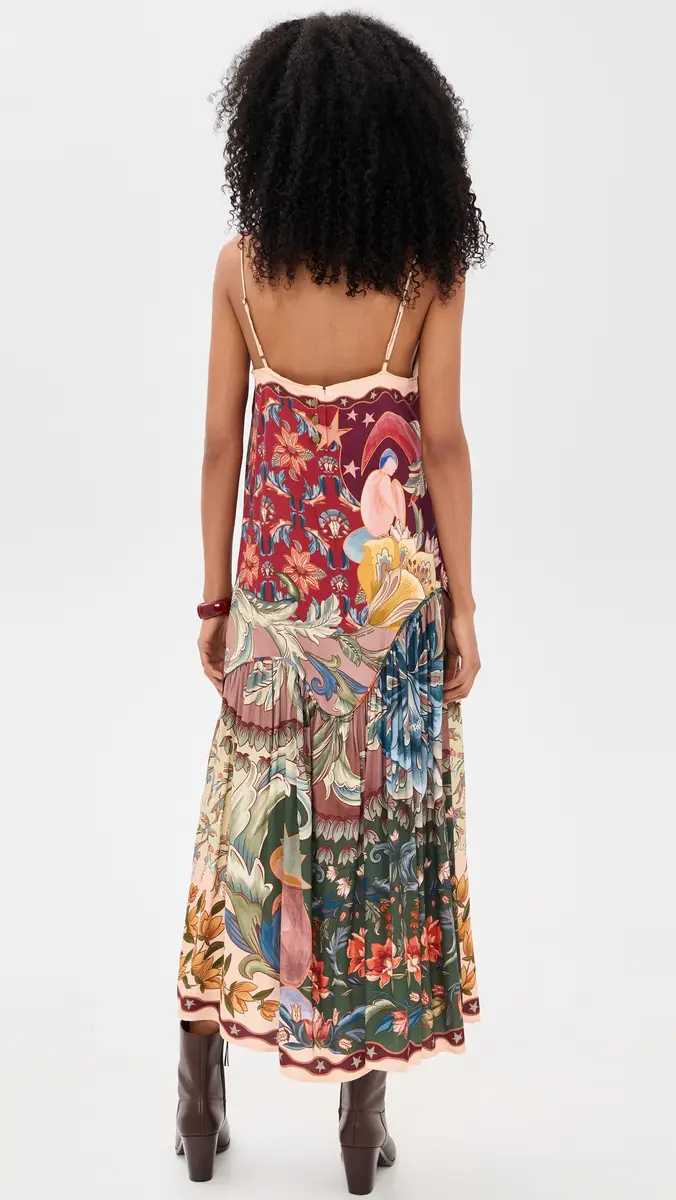 Farm Rio Lunar Boho Multicolor Sleeveless Maxi Dress | Thumbnail 3 Farm Rio Lunar Boho Multicolor Sleeveless Maxi Dress | Thumbnail 3