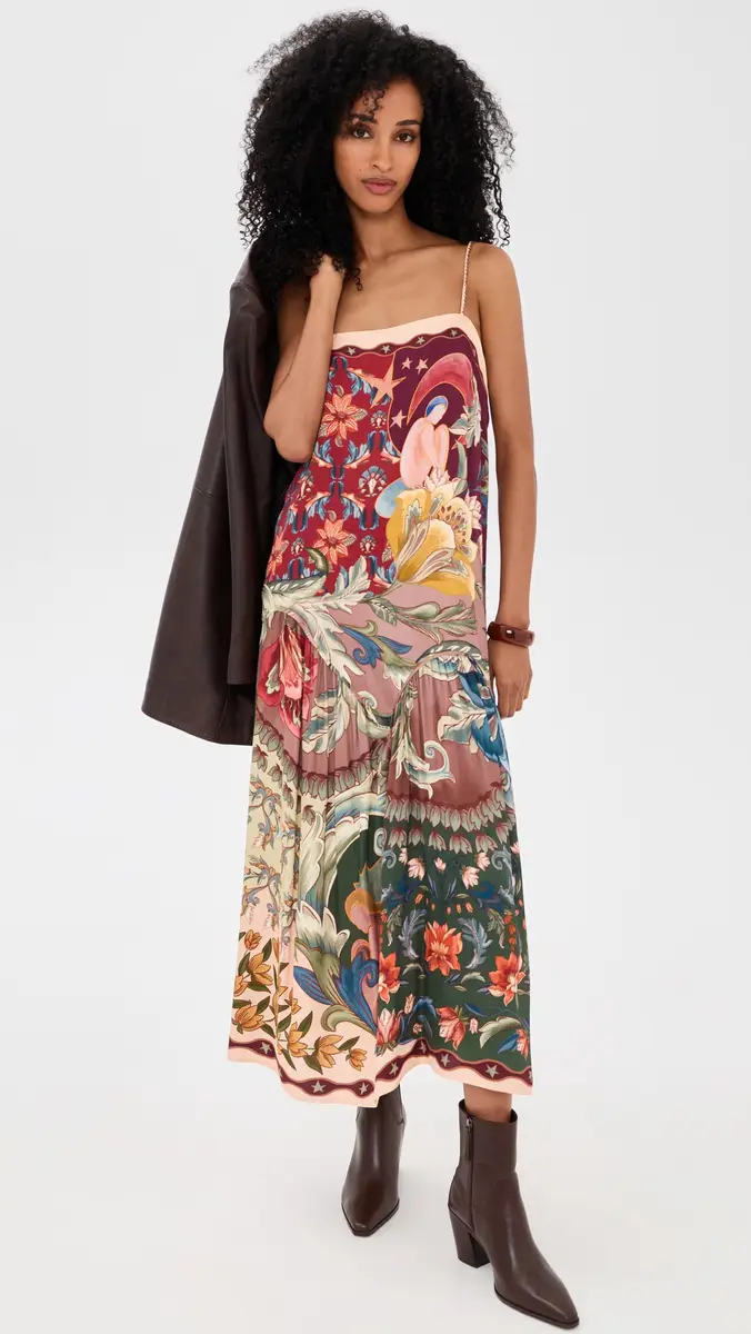 Farm Rio Lunar Boho Multicolor Sleeveless Maxi Dress | Thumbnail 5 Farm Rio Lunar Boho Multicolor Sleeveless Maxi Dress | Thumbnail 5