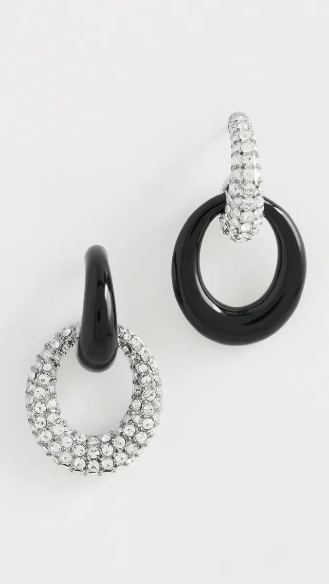 Tory Burch Pierced Pave Doorknocker Earrings | Thumbnail 2 Tory Burch Pierced Pave Doorknocker Earrings | Thumbnail 2