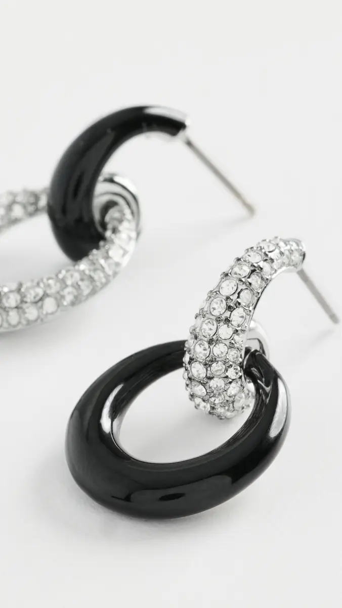 Tory Burch Pierced Pave Doorknocker Earrings | Thumbnail 5 Tory Burch Pierced Pave Doorknocker Earrings | Thumbnail 5