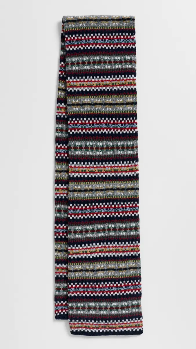 Barbour Scotland Fair Isle Knitted Scarf | Thumbnail 2 Barbour Scotland Fair Isle Knitted Scarf | Thumbnail 2