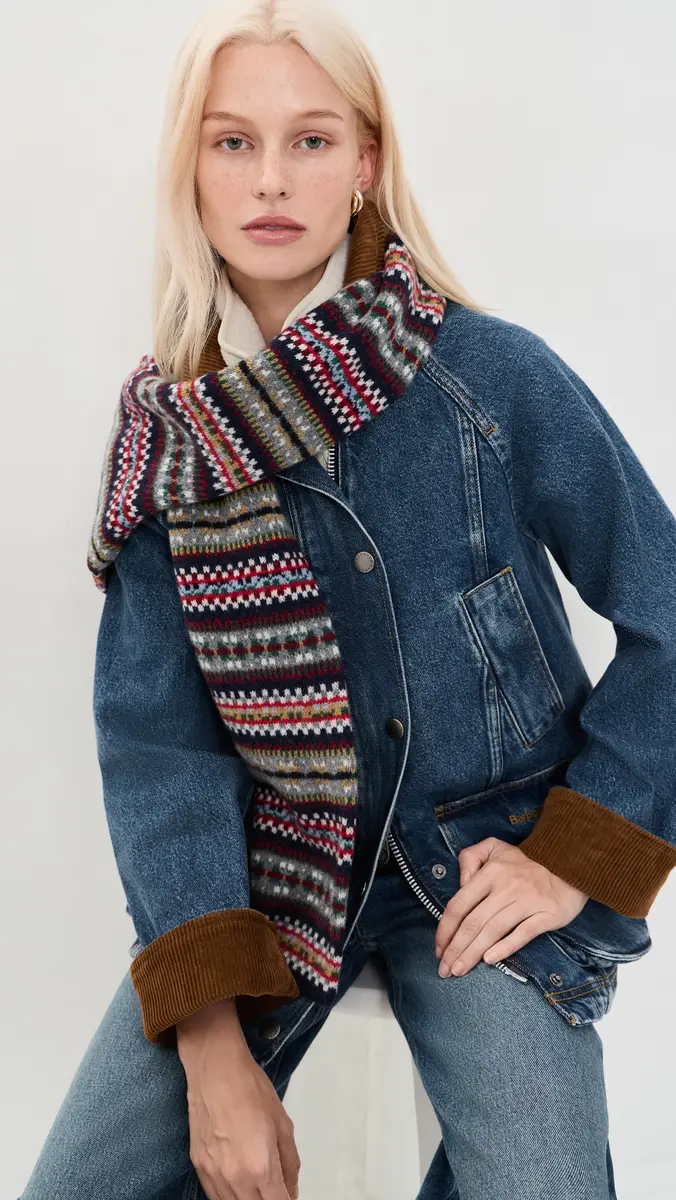 Barbour Scotland Fair Isle Knitted Scarf | Thumbnail 3 Barbour Scotland Fair Isle Knitted Scarf | Thumbnail 3
