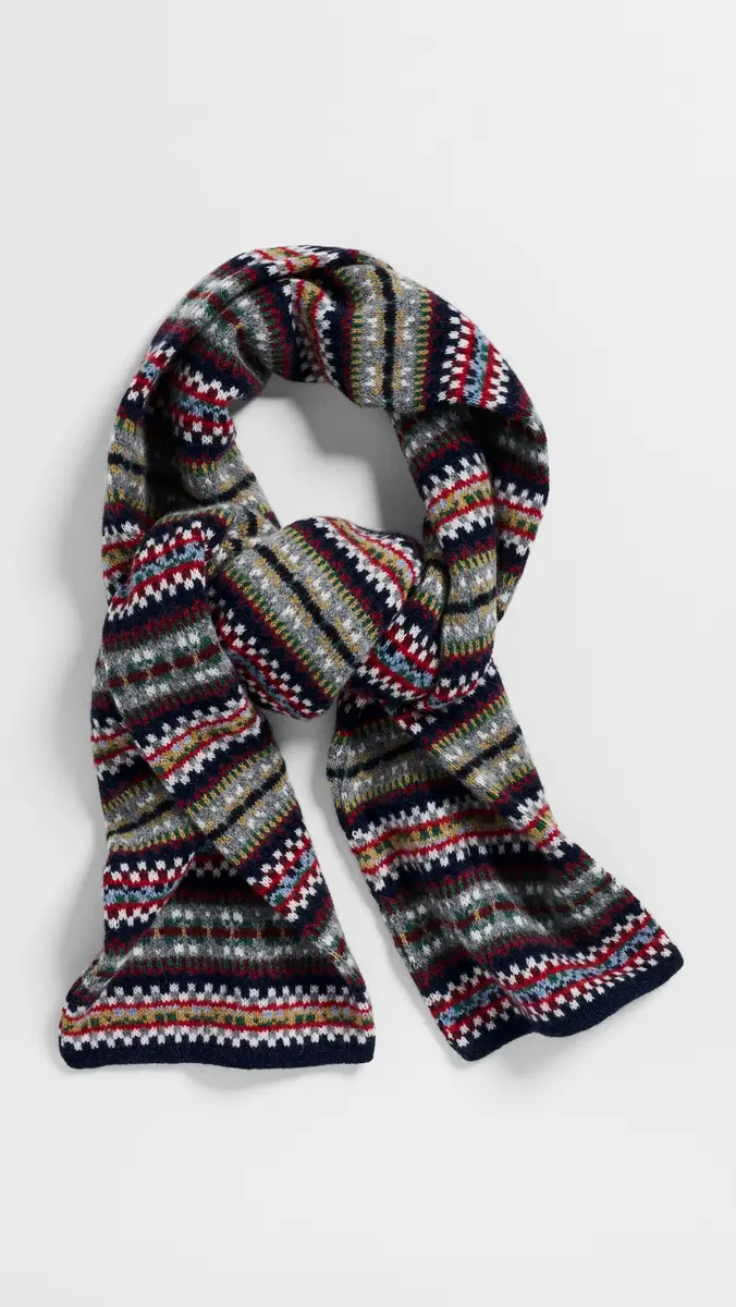 Barbour Scotland Fair Isle Knitted Scarf | Thumbnail 5 Barbour Scotland Fair Isle Knitted Scarf | Thumbnail 5