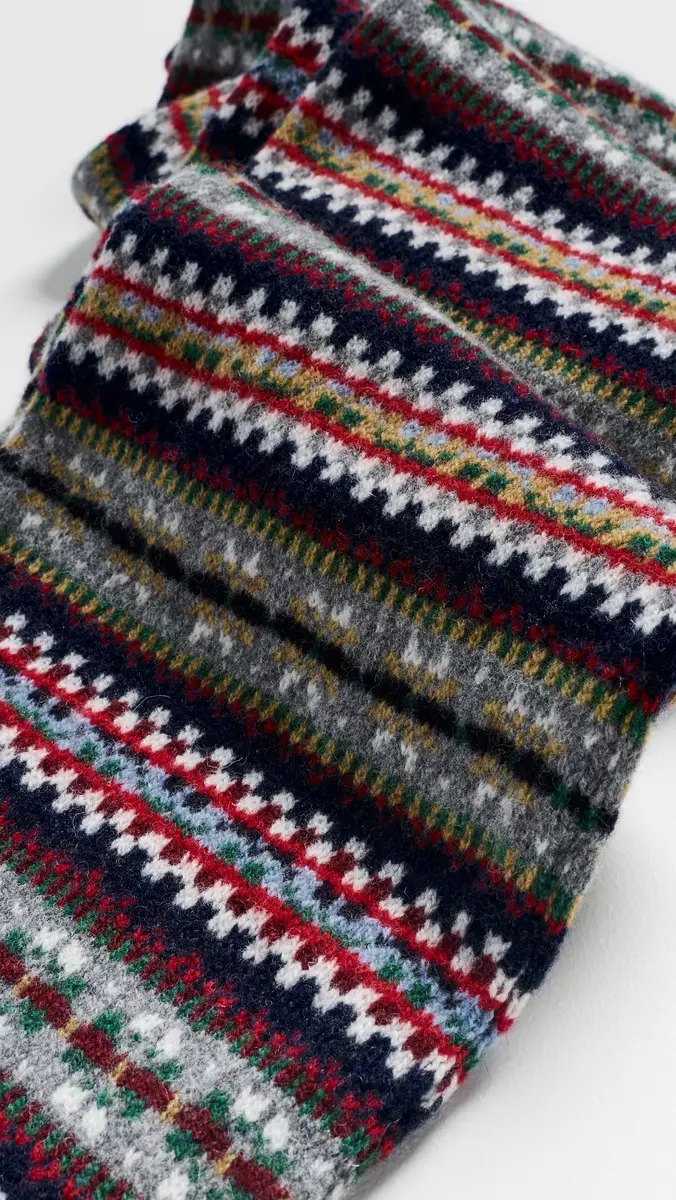 Barbour Scotland Fair Isle Knitted Scarf | Thumbnail 6 Barbour Scotland Fair Isle Knitted Scarf | Thumbnail 6