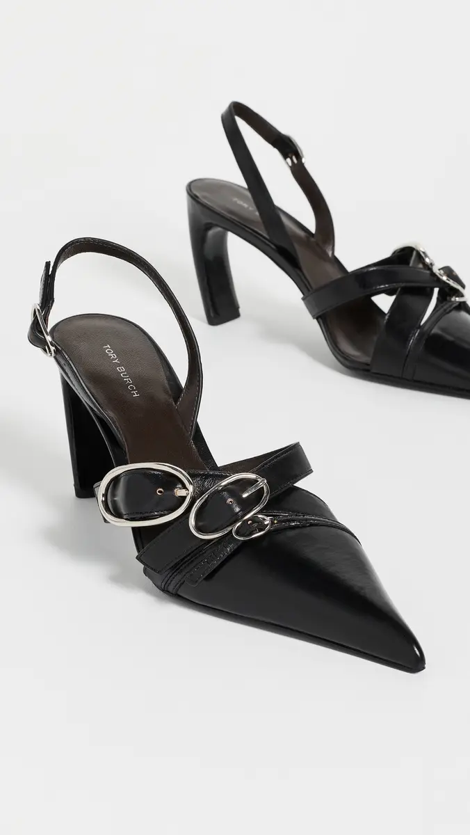 Tory Burch Multi Buckle Slingback Leather Heels 75mm | Thumbnail 5 Tory Burch Multi Buckle Slingback Leather Heels 75mm | Thumbnail 5