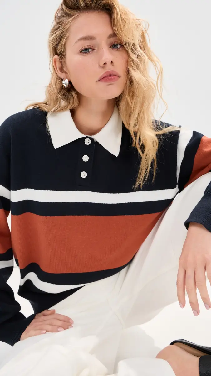 State & Lake Cameron Cotton Cashmere Polo Sweater | Thumbnail 2 State & Lake Cameron Cotton Cashmere Polo Sweater | Thumbnail 2