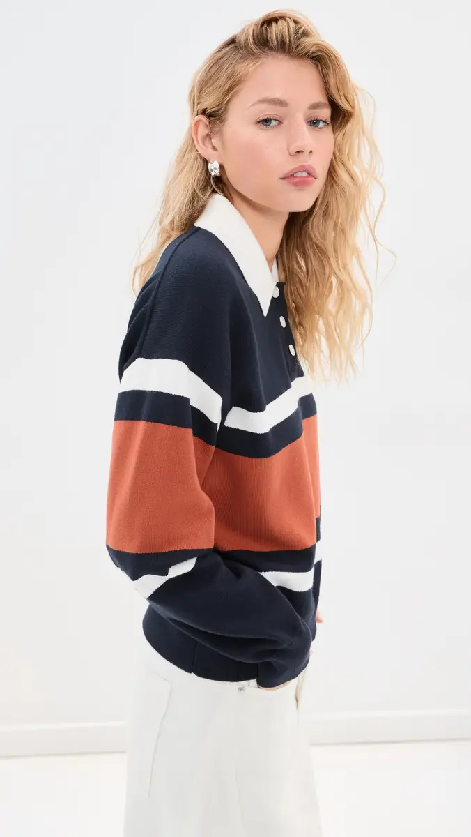 State & Lake Cameron Cotton Cashmere Polo Sweater | Thumbnail 4 State & Lake Cameron Cotton Cashmere Polo Sweater | Thumbnail 4