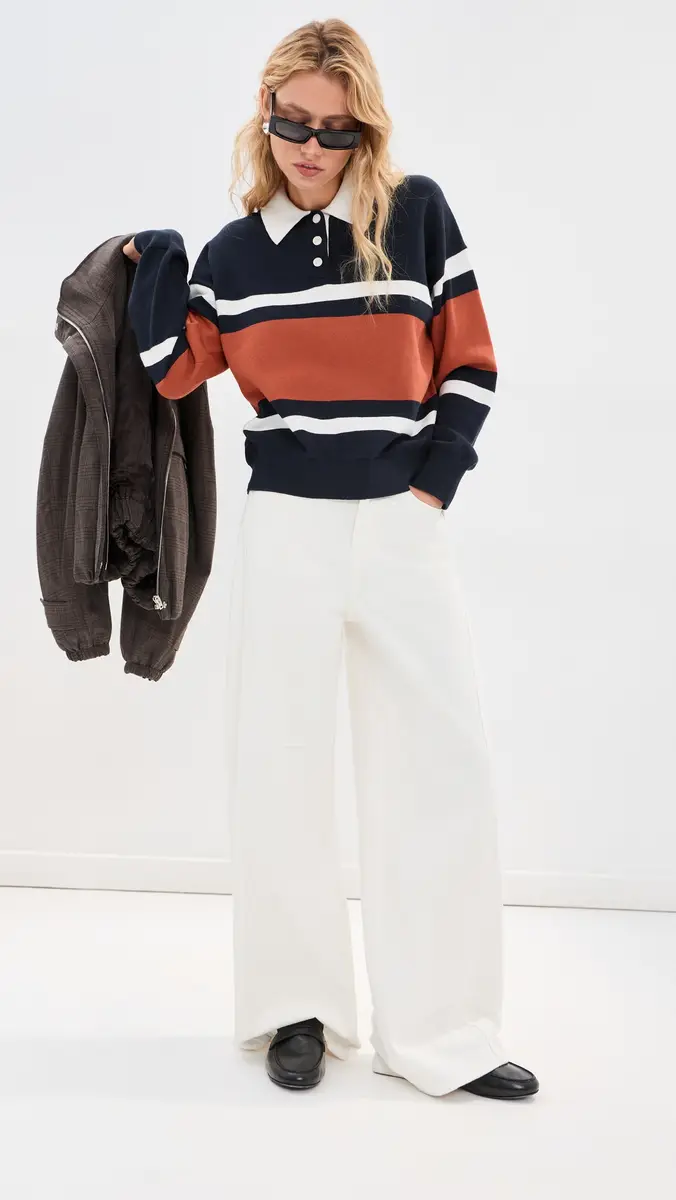 State & Lake Cameron Cotton Cashmere Polo Sweater | Thumbnail 5 State & Lake Cameron Cotton Cashmere Polo Sweater | Thumbnail 5