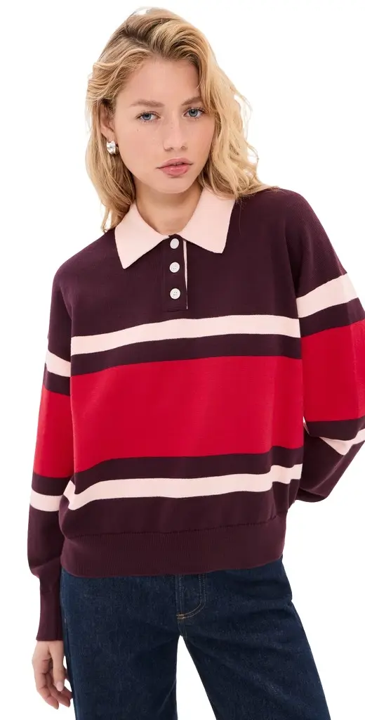 Cameron Cotton Cashmere Polo Sweater Cameron Cotton Cashmere Polo Sweater