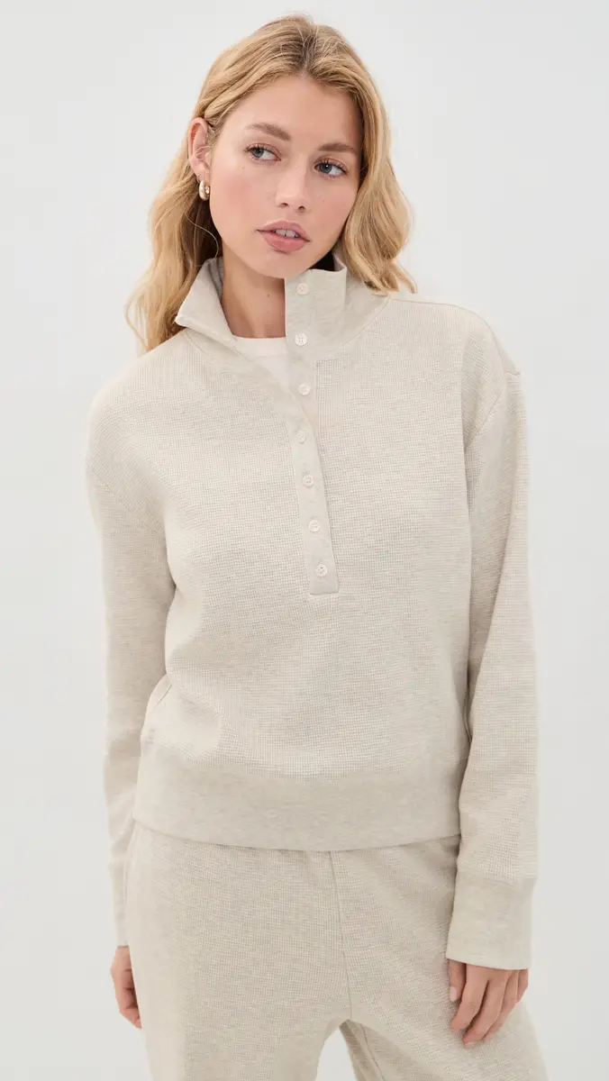 perfectwhitetee Zia 1/4 Waffle Pullover | Thumbnail 2 perfectwhitetee Zia 1/4 Waffle Pullover | Thumbnail 2