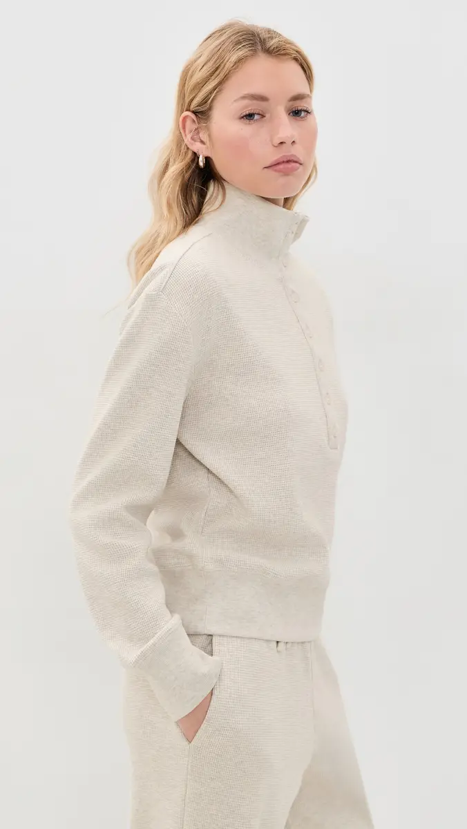perfectwhitetee Zia 1/4 Waffle Pullover | Thumbnail 4 perfectwhitetee Zia 1/4 Waffle Pullover | Thumbnail 4