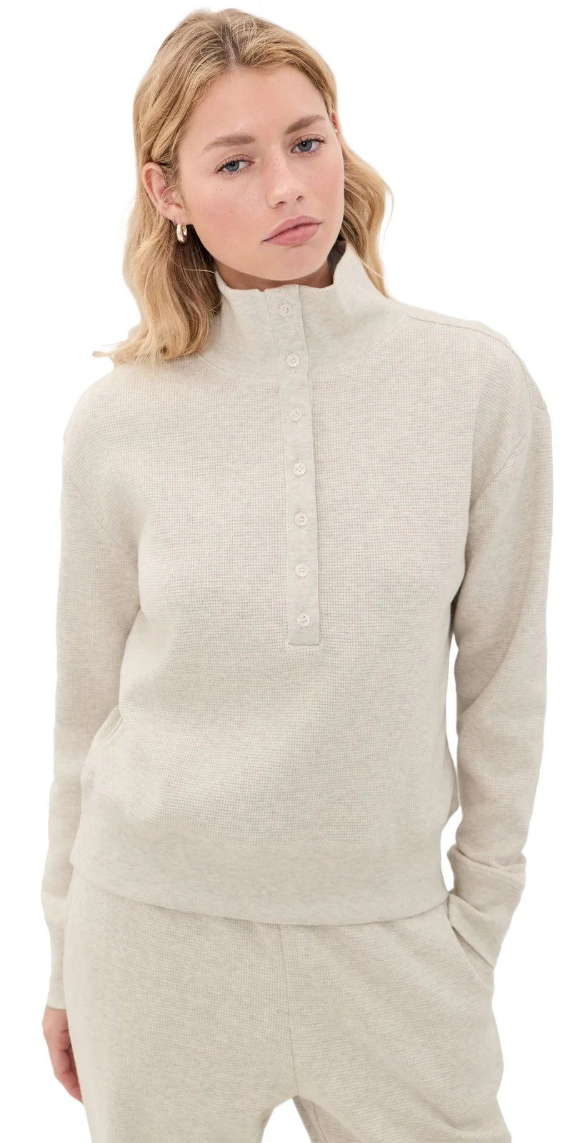 Zia 1/4 Waffle Pullover
