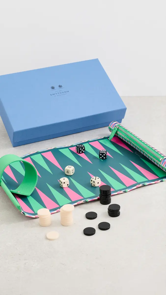 Smythson Backgammon Roll Flamingo | Thumbnail 2