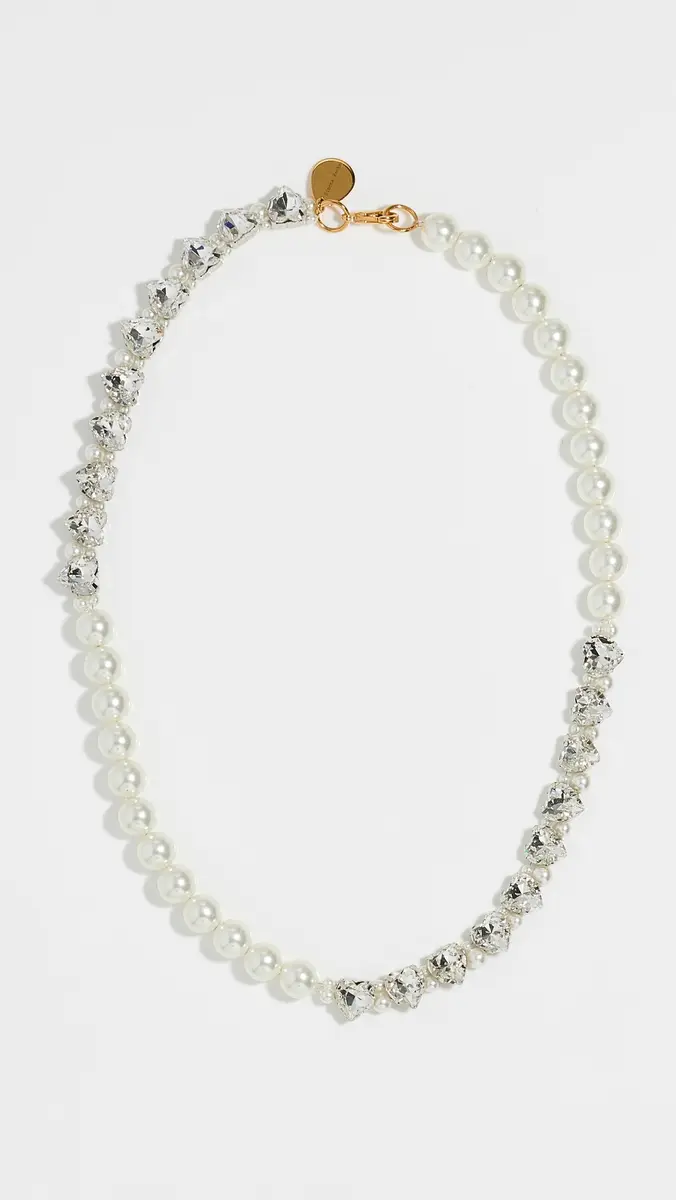 Simone Rocha Quartet Pearl & Crystal Heart Necklace | Thumbnail 2 Simone Rocha Quartet Pearl & Crystal Heart Necklace | Thumbnail 2