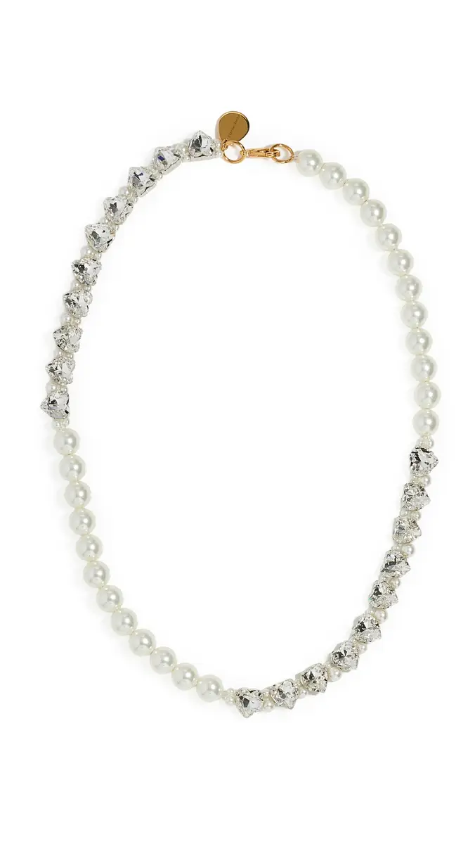 Simone Rocha Quartet Pearl & Crystal Heart Necklace | Thumbnail 6 Simone Rocha Quartet Pearl & Crystal Heart Necklace | Thumbnail 6