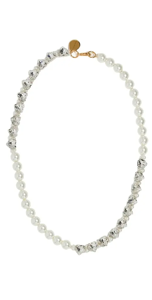 Quartet Pearl & Crystal Heart Necklace