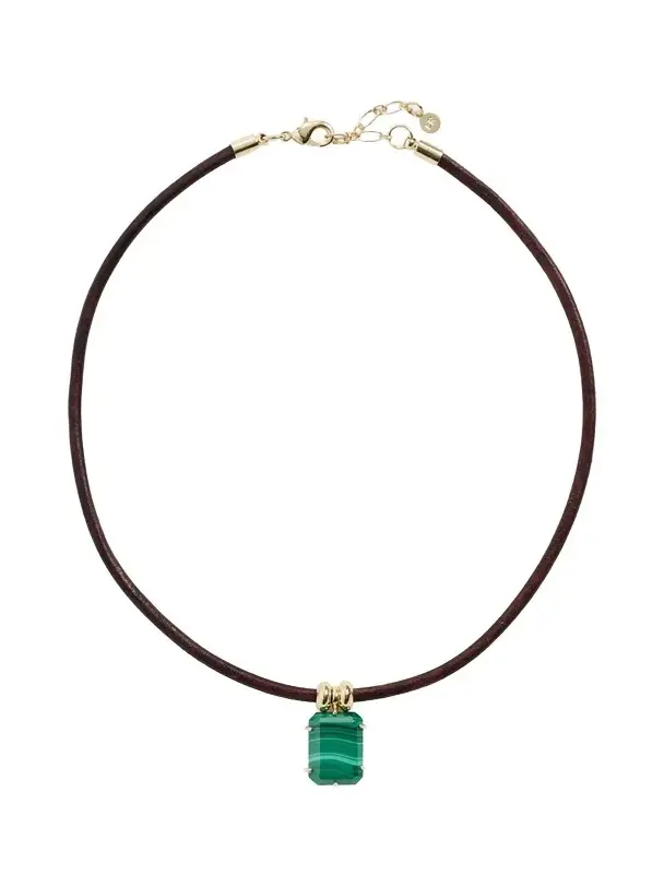 Malachite Prong Choker Necklace Malachite Prong Choker Necklace