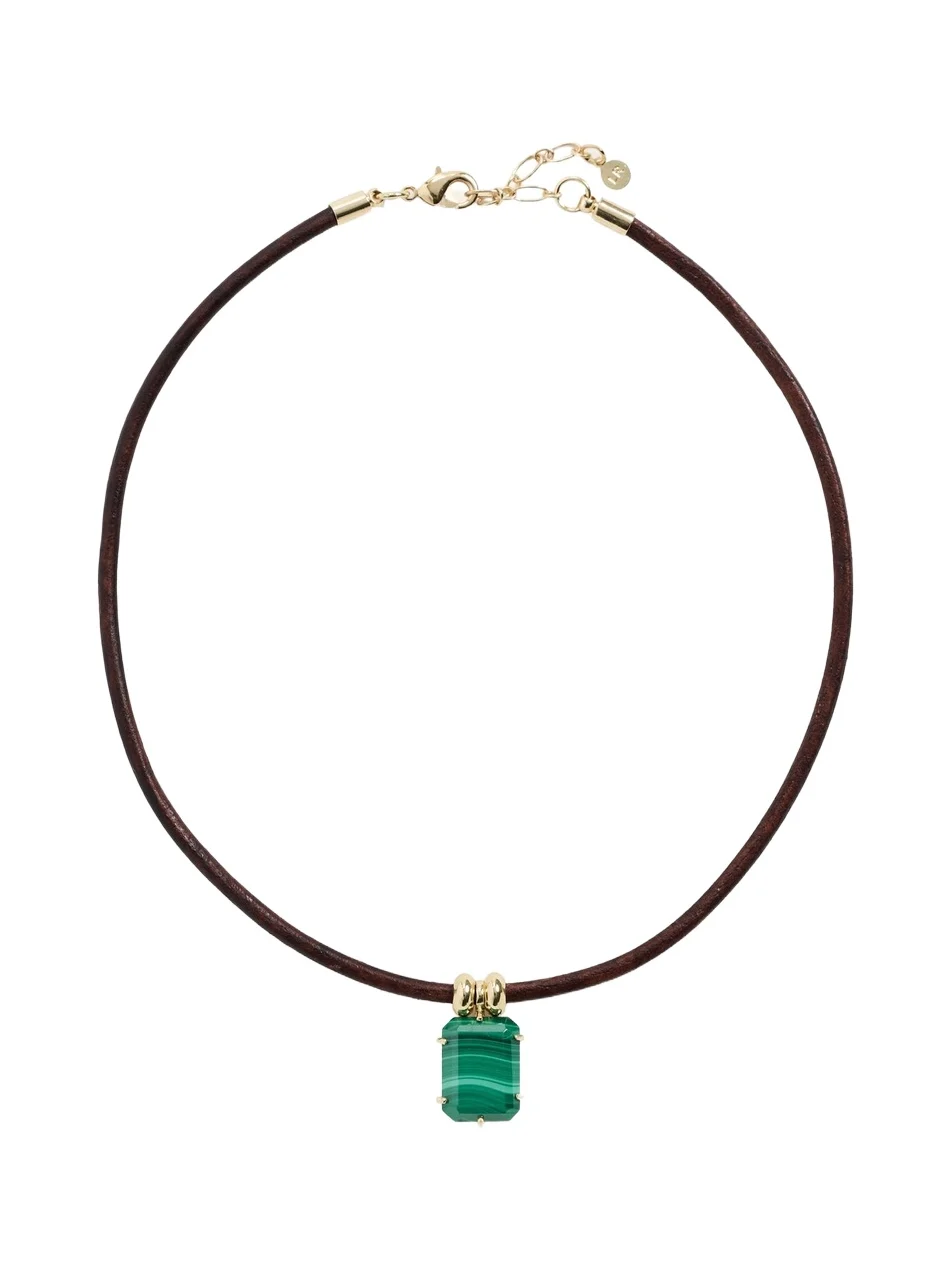 Malachite Prong Choker Necklace Malachite Prong Choker Necklace