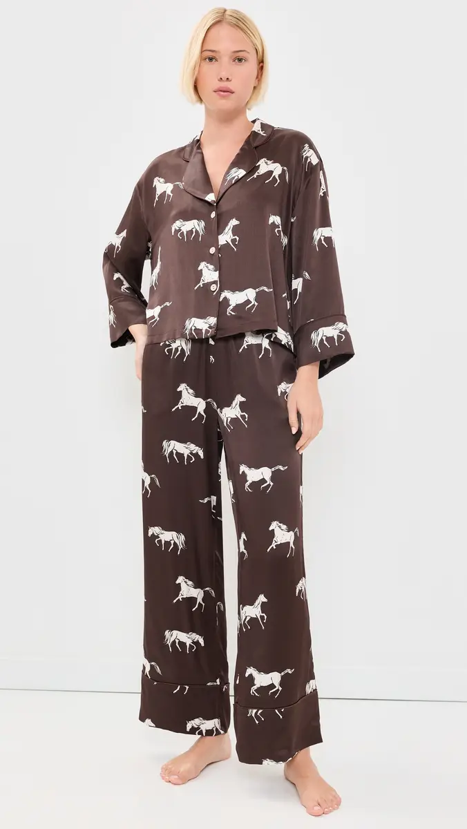 Petite Plume Silk Celine Pajama Set | Thumbnail 2 Petite Plume Silk Celine Pajama Set | Thumbnail 2
