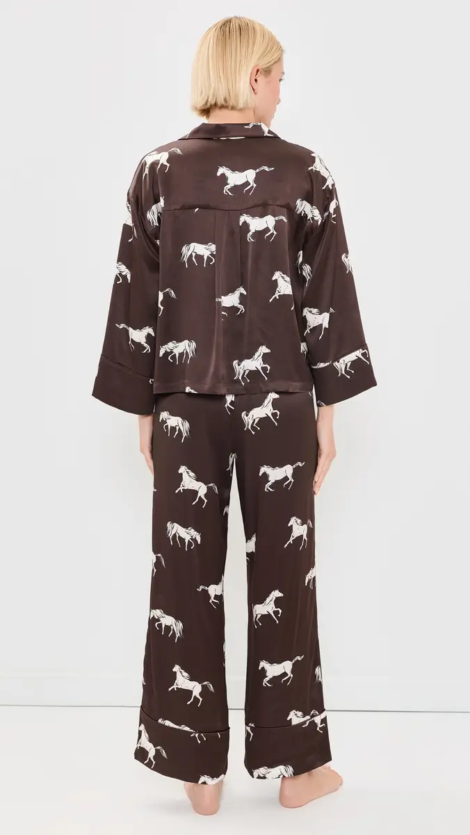 Petite Plume Silk Celine Pajama Set | Thumbnail 3 Petite Plume Silk Celine Pajama Set | Thumbnail 3