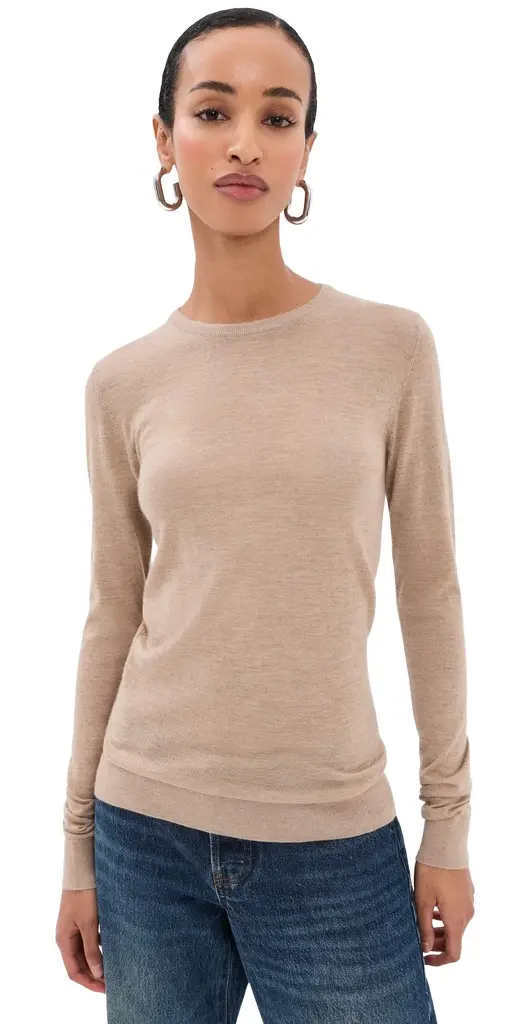 Tissue Cashmere Crew Neck Pullover