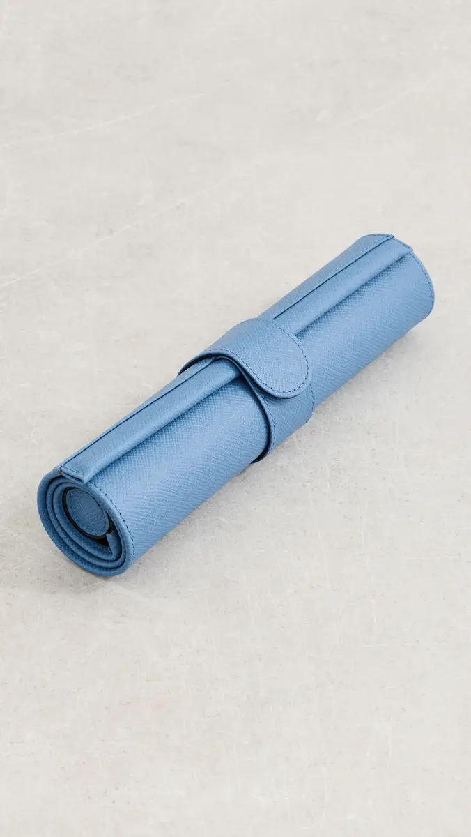 Smythson Backgammon Roll Travel Set Nile Blue | Thumbnail 4 Smythson Backgammon Roll Travel Set Nile Blue | Thumbnail 4