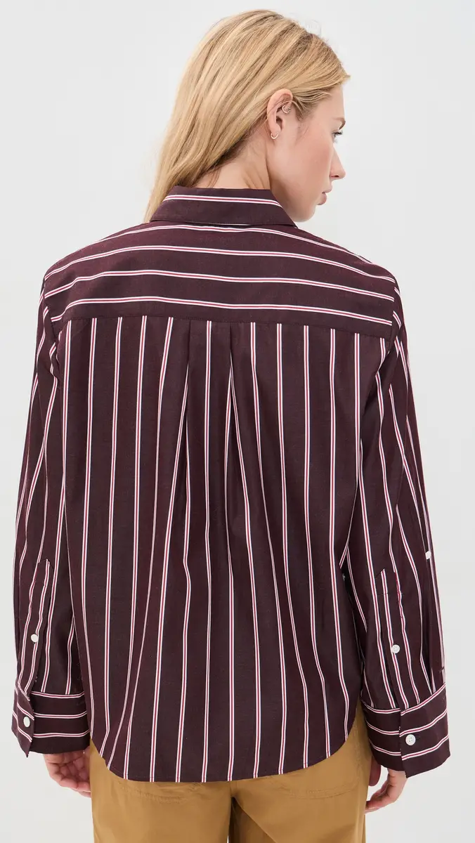 Madewell The Signature Y-Neck Stripe Shirt | Thumbnail 3