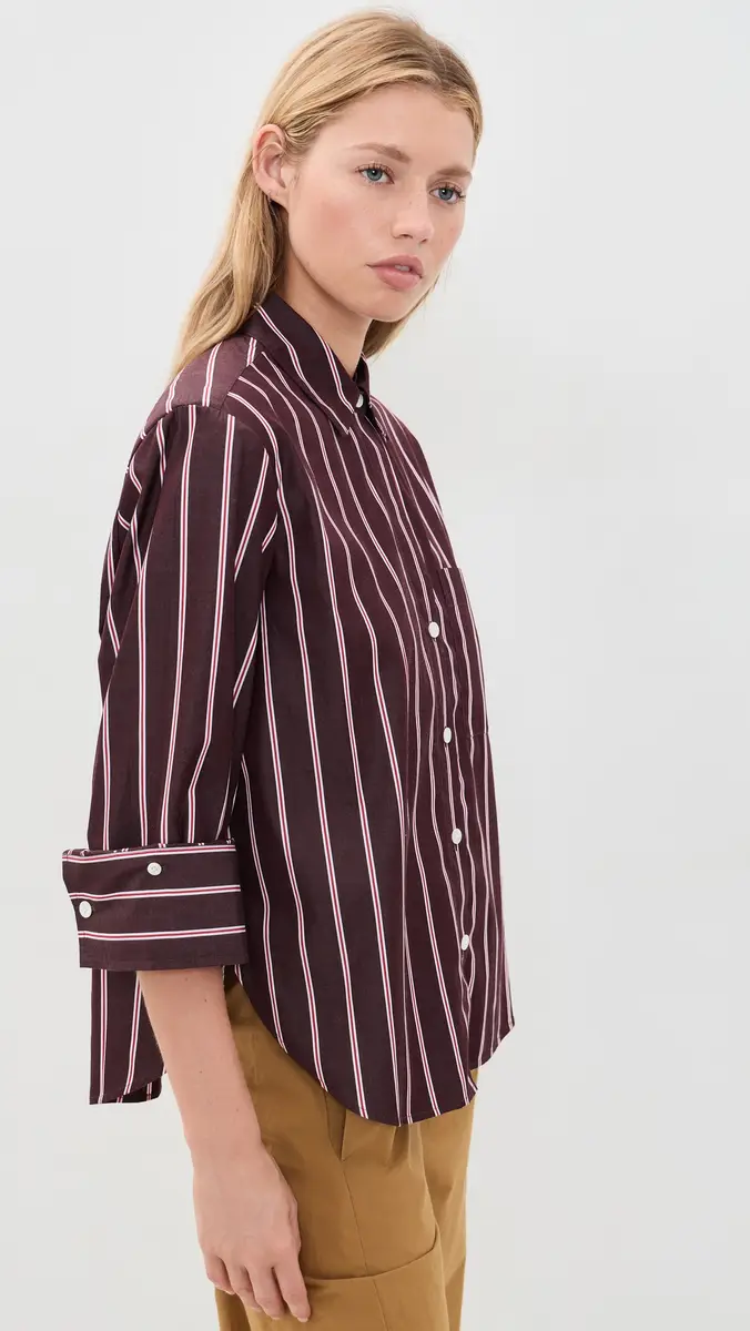 Madewell The Signature Y-Neck Stripe Shirt | Thumbnail 4