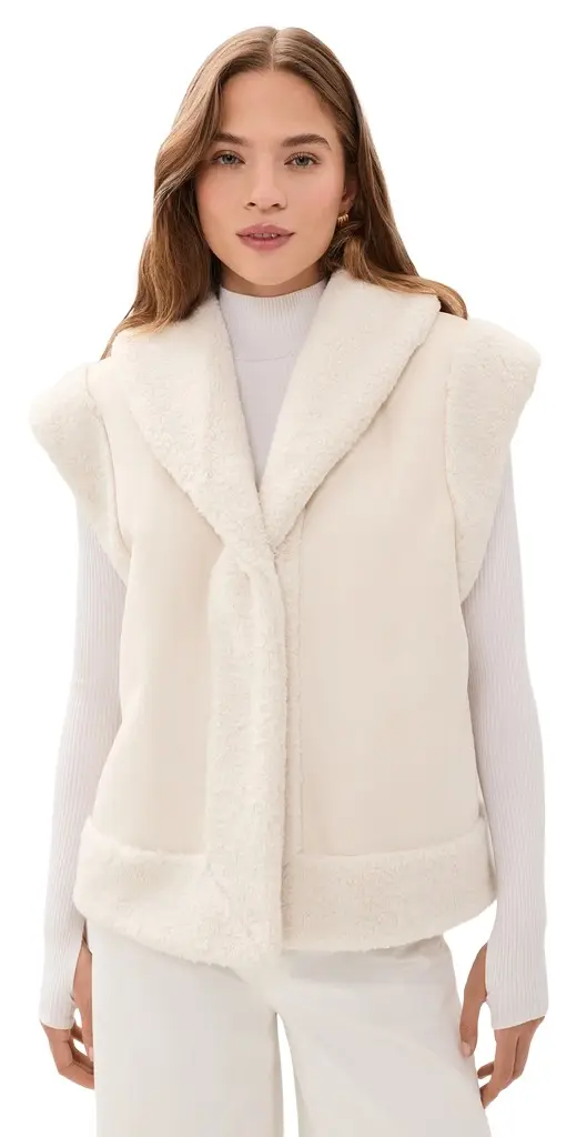 Splendid x Cellajaneblog Faux Leather Fur Vest