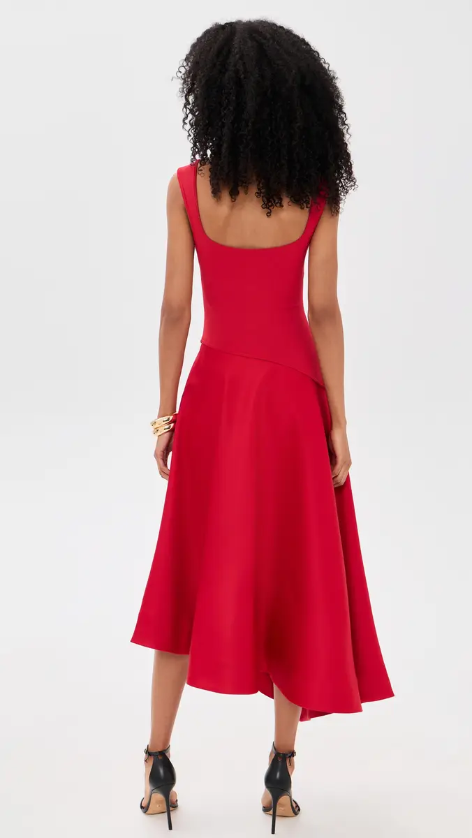 Amur Scarlet Asymmetrical Day Dress | Thumbnail 3 Amur Scarlet Asymmetrical Day Dress | Thumbnail 3