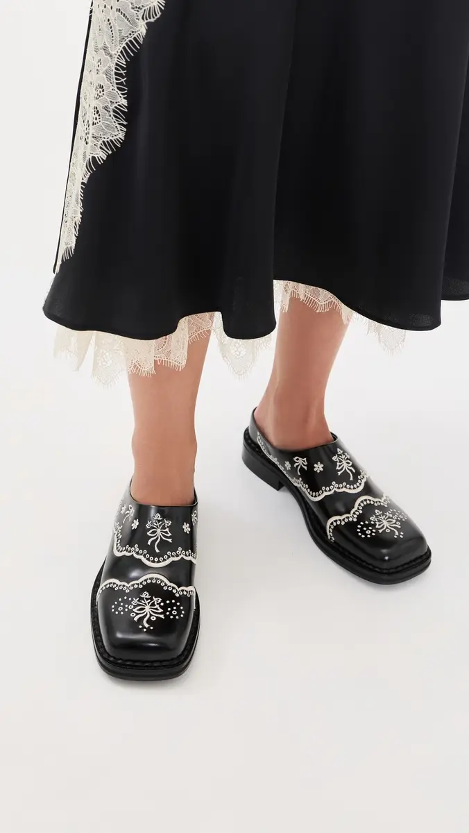 Simone Rocha Floral Lace Mules | Thumbnail 3 Simone Rocha Floral Lace Mules | Thumbnail 3