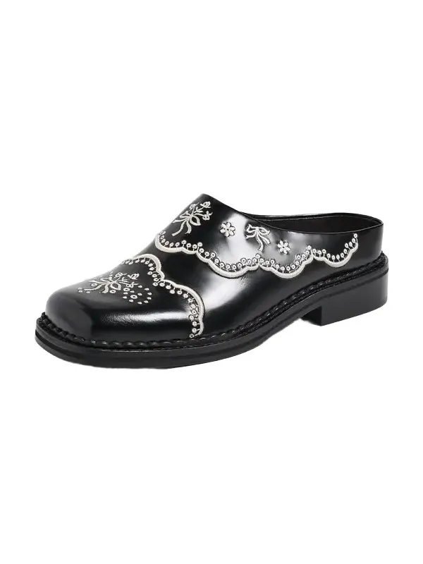 Floral Lace Mules Floral Lace Mules