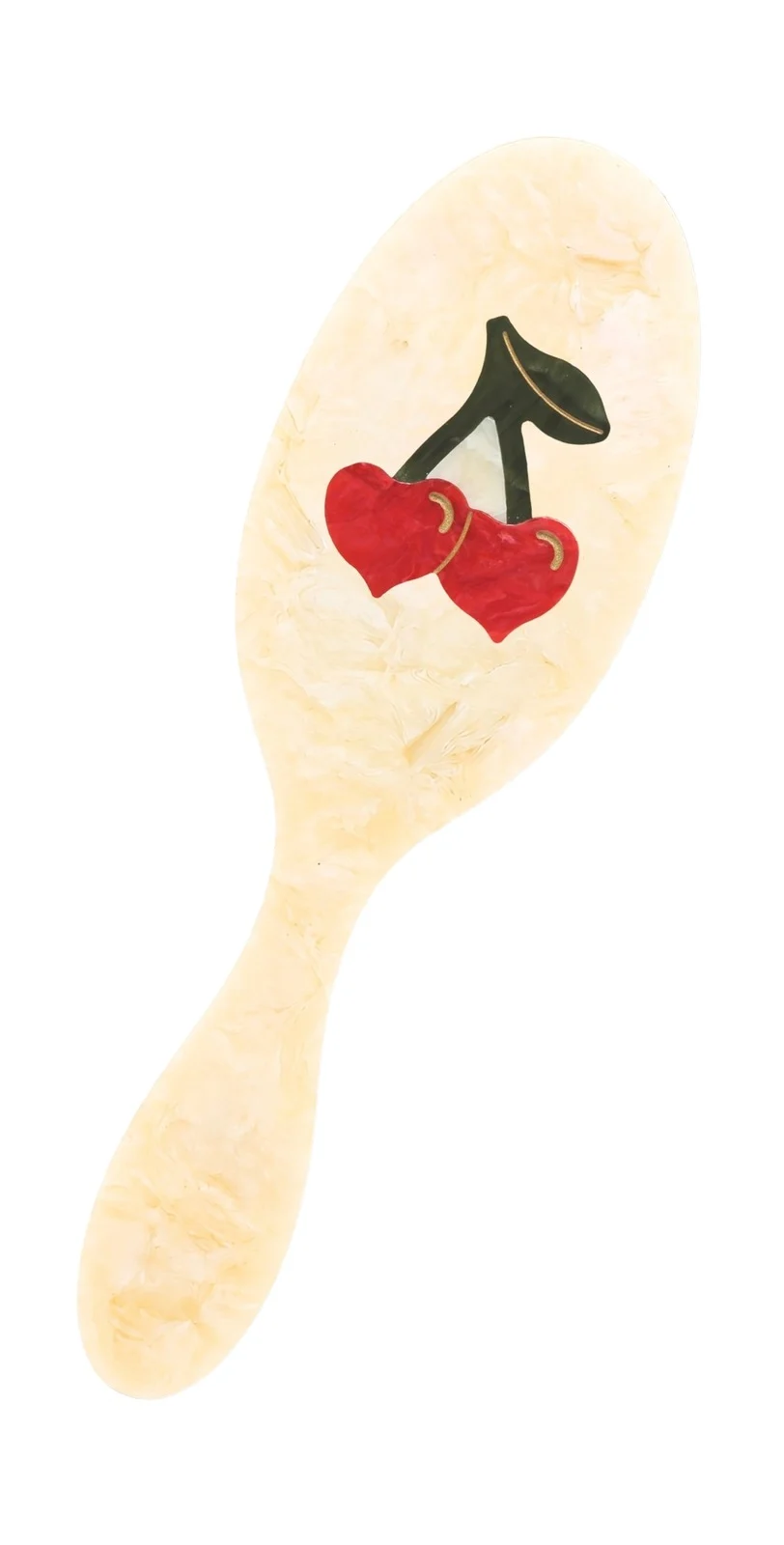 Hand-Painted Cherry Hearts Amazing Hair Brush