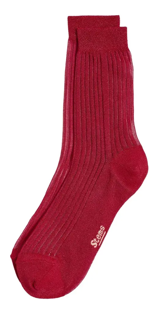 Fine Ribbed Metallic Crew Socks Fine Ribbed Metallic Crew Socks