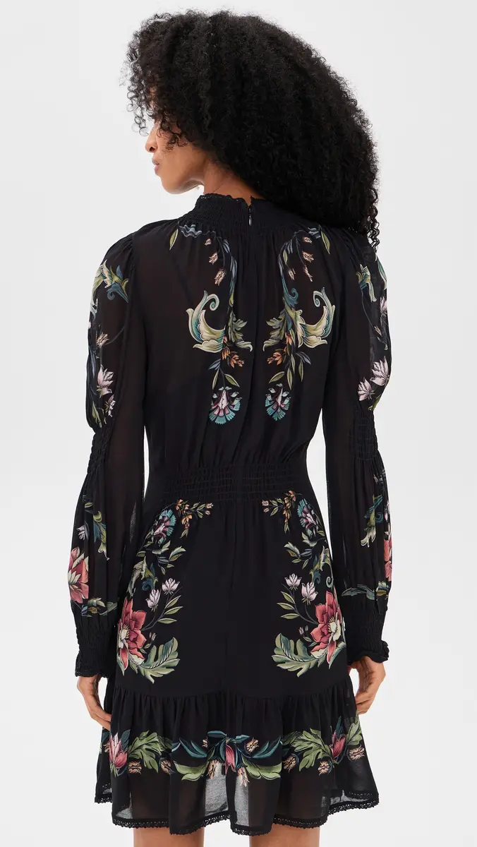 Farm Rio Natalia Black Mini Dress | Thumbnail 3 Farm Rio Natalia Black Mini Dress | Thumbnail 3