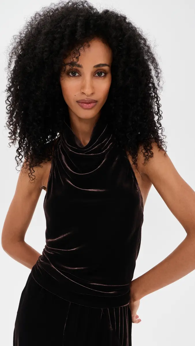 Paris Georgia Back Wrap Velvet Top | Thumbnail 2 Paris Georgia Back Wrap Velvet Top | Thumbnail 2