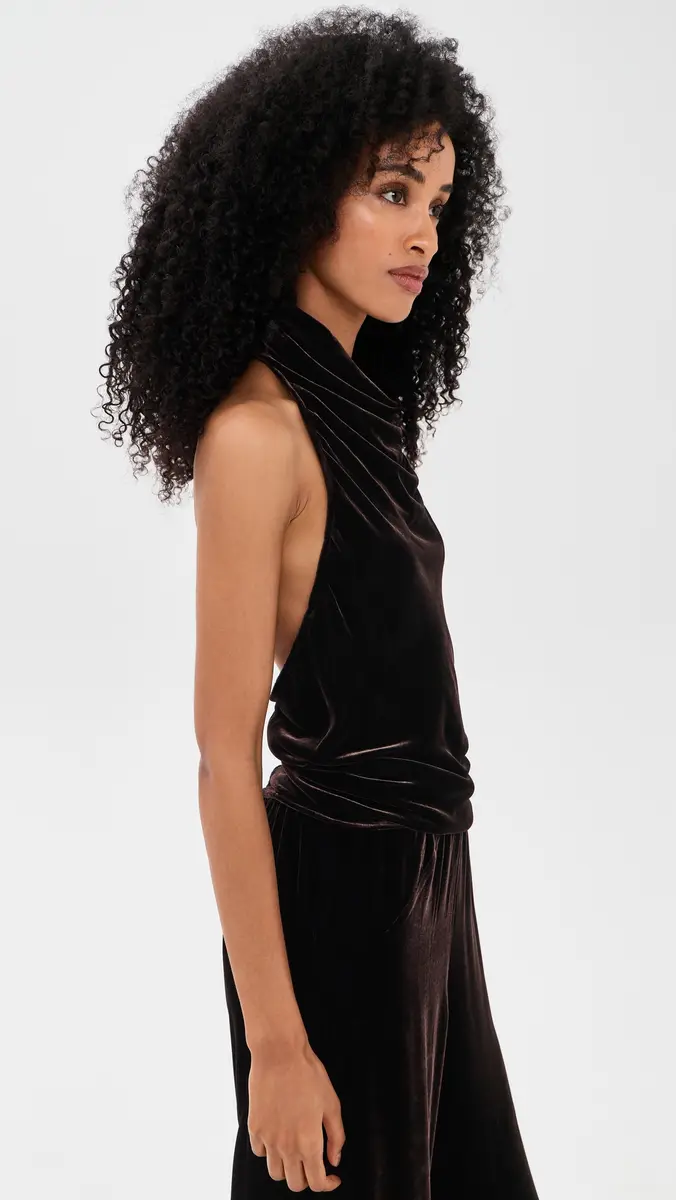 Paris Georgia Back Wrap Velvet Top | Thumbnail 4 Paris Georgia Back Wrap Velvet Top | Thumbnail 4