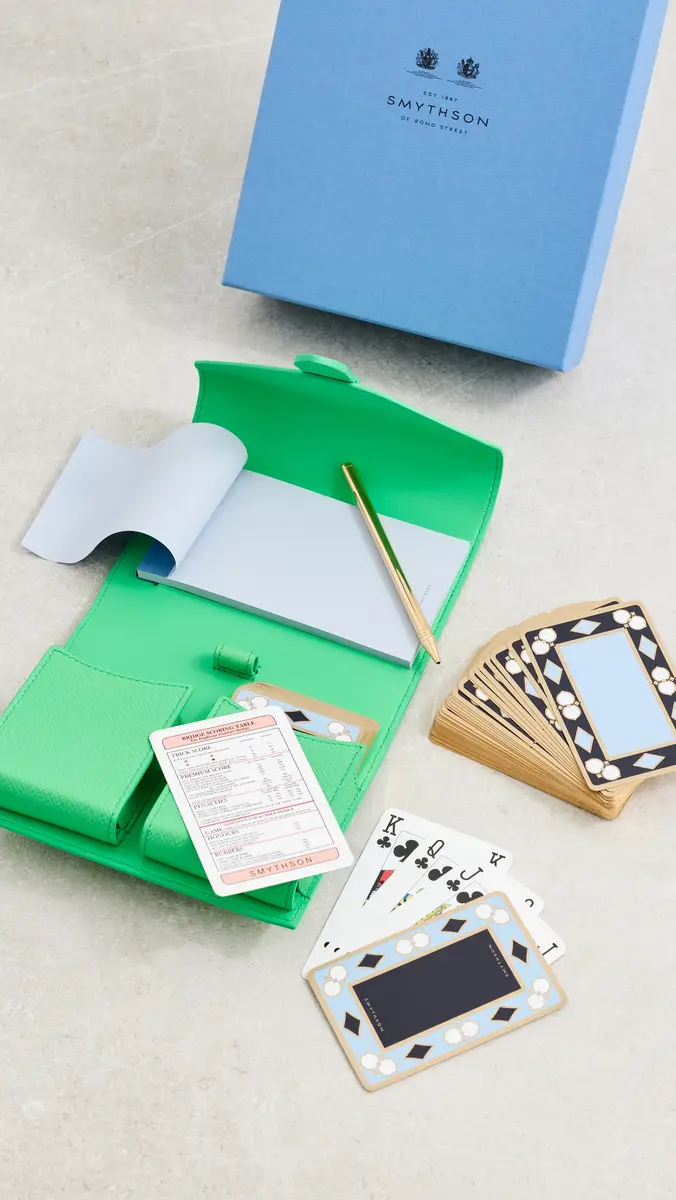 Smythson Double Playing Cards Case Shamrock | Thumbnail 2 Smythson Double Playing Cards Case Shamrock | Thumbnail 2