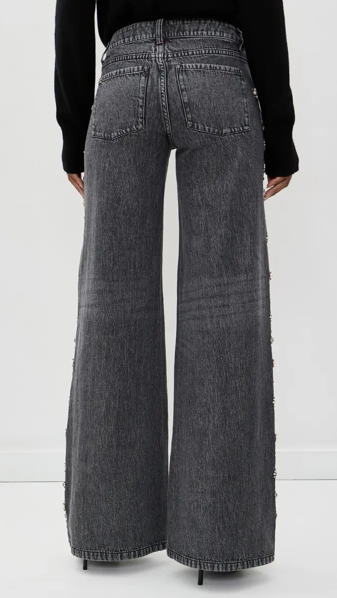 Alice + Olivia Amazing Embell Baggy Jeans | Thumbnail 3 Alice + Olivia Amazing Embell Baggy Jeans | Thumbnail 3