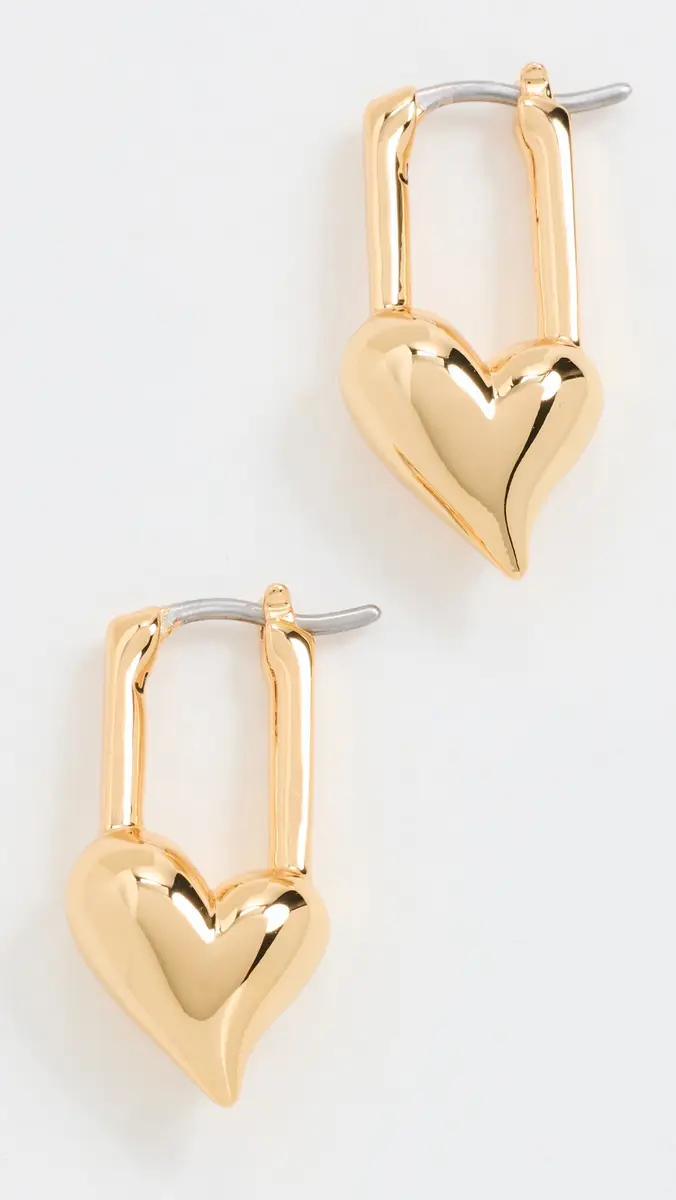 Jenny Bird Padlock Heart Huggies | Thumbnail 2