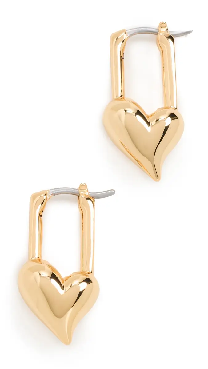 Jenny Bird Padlock Heart Huggies | Thumbnail 5