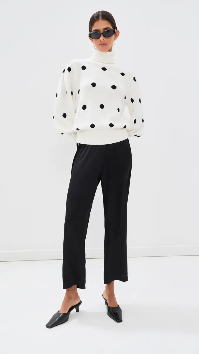 Tanner Fletcher Fannie Puff Sleeve Polka Dot Sweater | Thumbnail 5 Tanner Fletcher Fannie Puff Sleeve Polka Dot Sweater | Thumbnail 5
