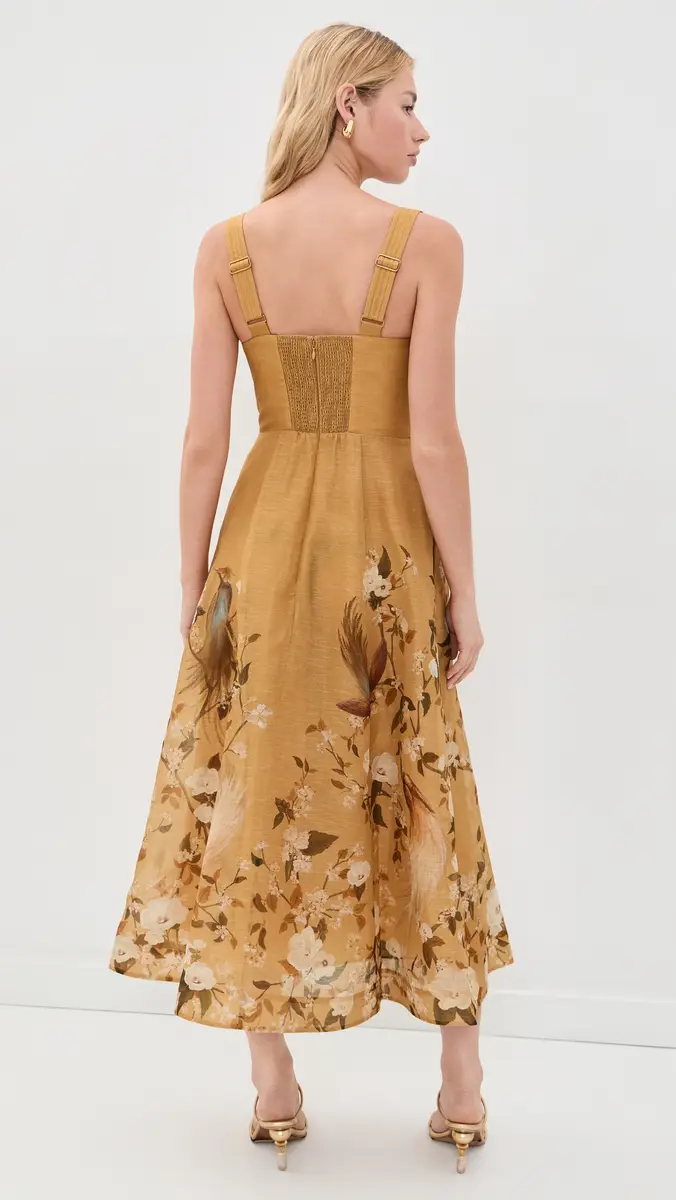 Zimmermann Momentum Corded Midi Dress | Thumbnail 3 Zimmermann Momentum Corded Midi Dress | Thumbnail 3