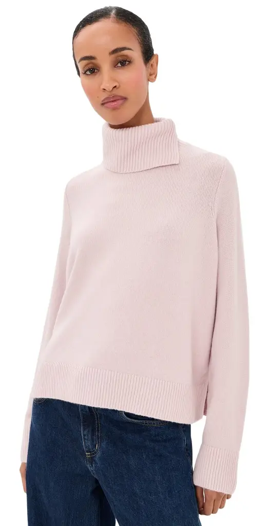 Vince Swing Turtleneck Slit Sweater